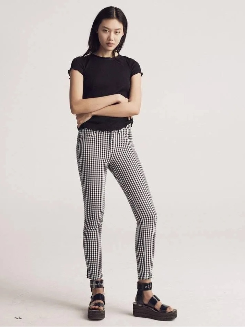 NWT Rag & Bone Gingham Capri Reg $195